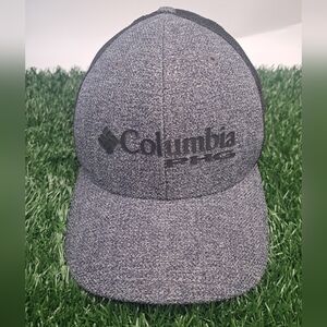 Columbia Hat Cap Fitted Adult Large/XL Gray Black PNG Hunter Hunting Mesh Mens